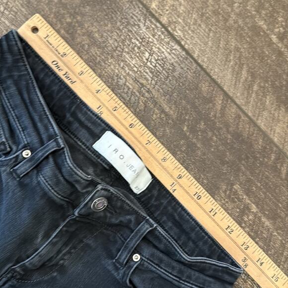 IRO Jeans Distressed Fitte Super Skinny Jeans Black Wash Size 27 - Picture 5 of 7